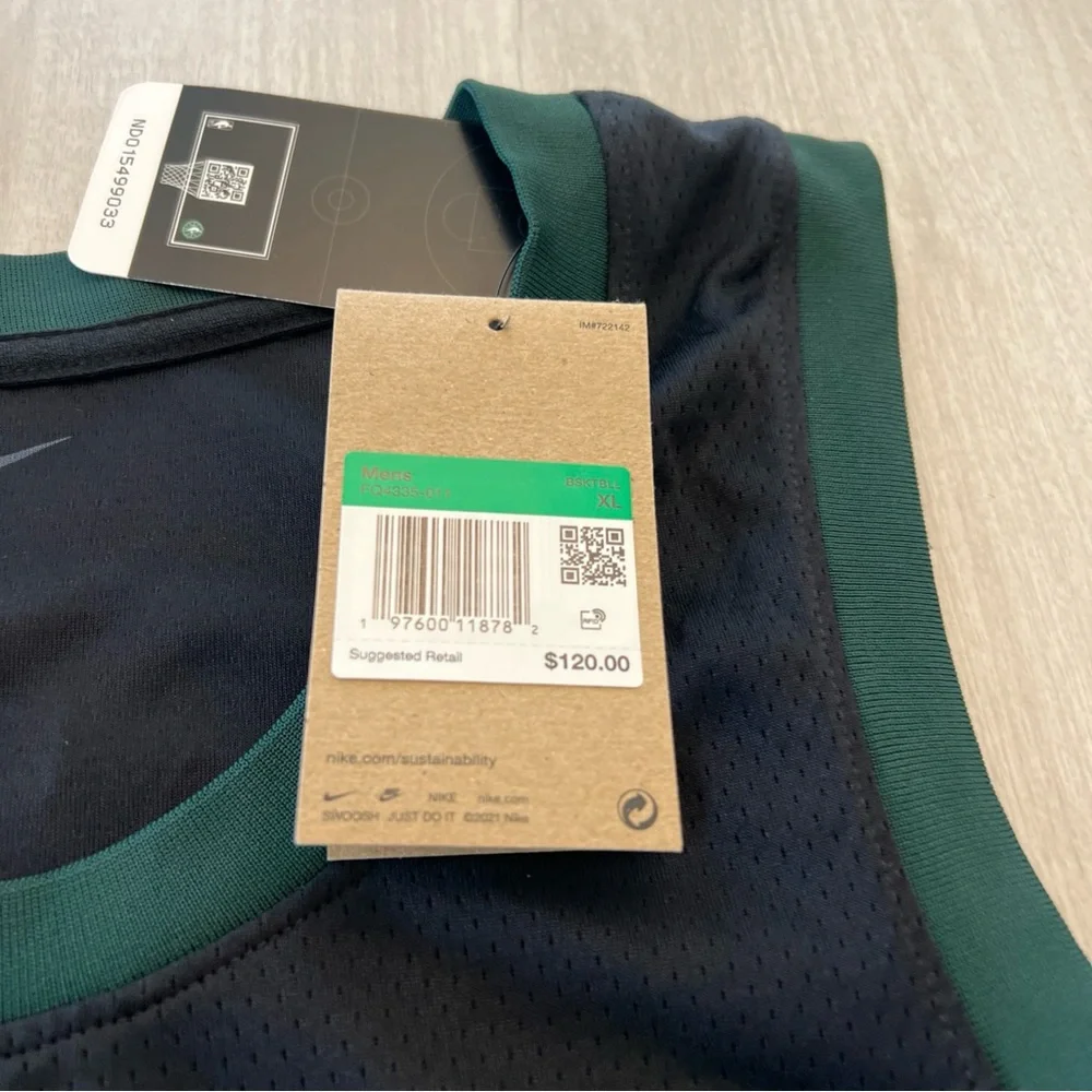 Jayson Tatum 2024-2025 Boston Celtics City Edition Black Jersey #0 Size 52 XL‎